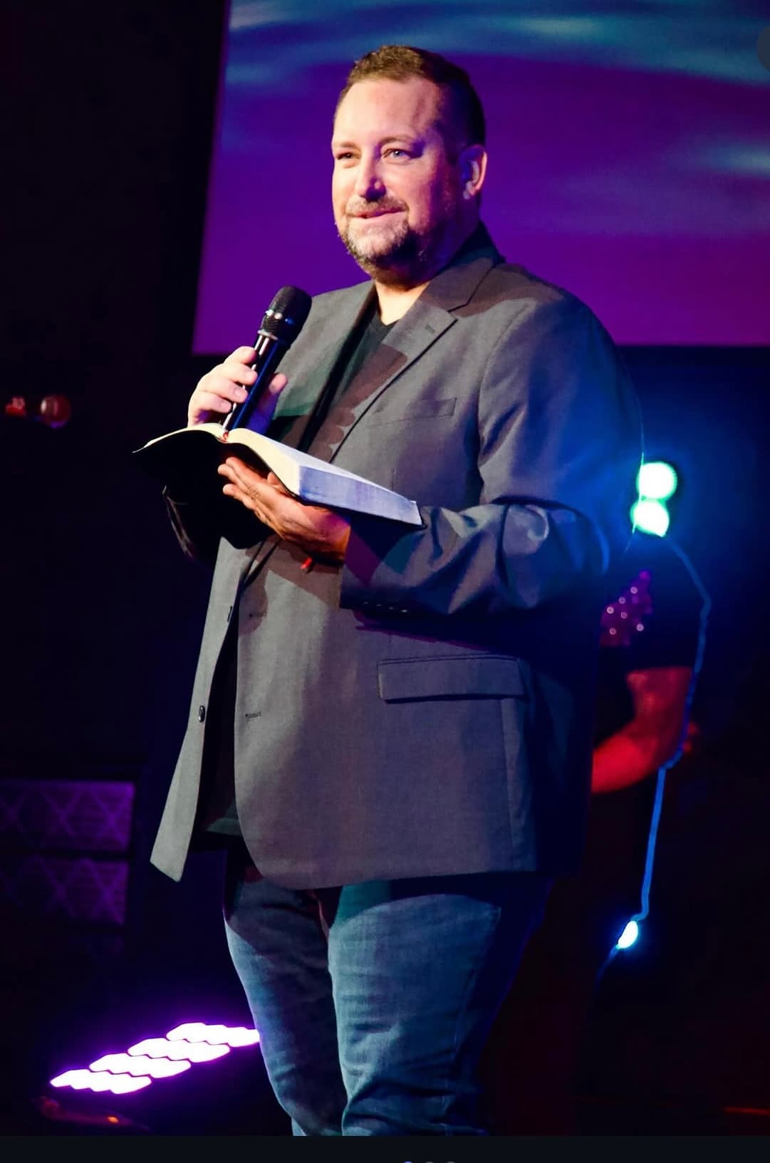 Pastor Nate Brown preaching